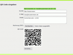 mv-soft: QR Code mit Rechnung versenden