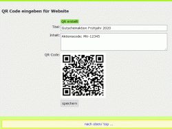 mv-soft: QR Code für das Frontende