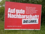 Internetseite, Homepage, Webagentur:

Große Wahlplakate sind aus größeren Entfernungen ein Blickfang und verbinden mit der Webadresse direkt zur Kernaussage.