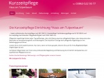 Refereenz
Bereich: Medizin / Ärzte / Therapeuten / Pflegedienst / Heilpraxis

Kurzzeitpflege am Tulpenbaum in Wessin